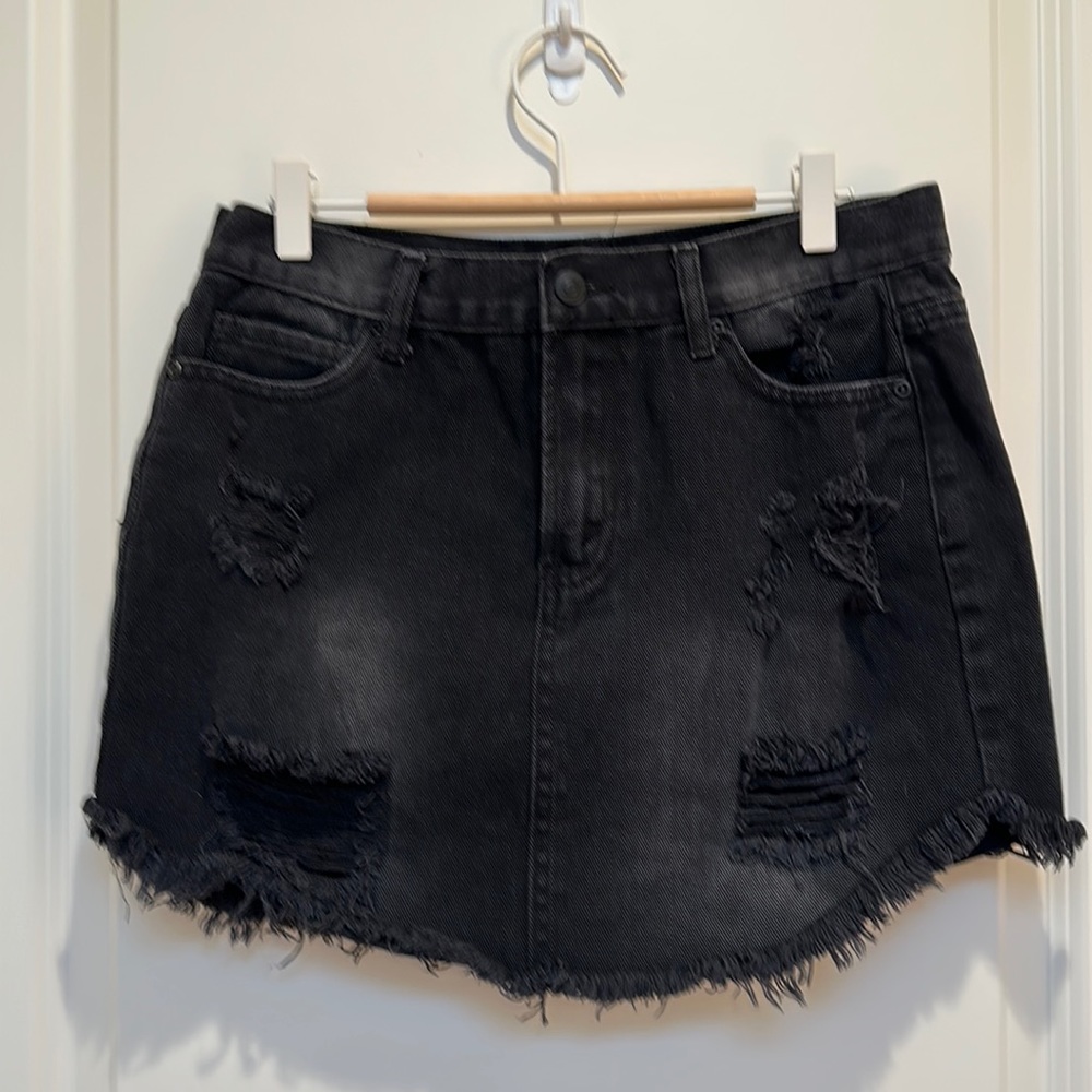 Forever 21 Black Denim Skirt
